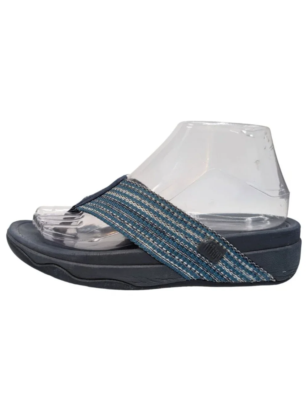 FitFlop Surfa Thong Sandals Womens Sea Blue Flip Flop Toe Post H84-641 Size 6 - Picture 2 of 12